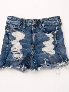 American Eagle Distressed Denim Women's Shorts - Size 2